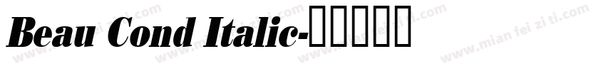 Beau Cond Italic字体转换